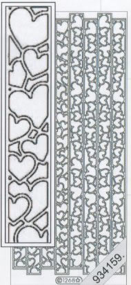 1 Stickers - 10 x 23 cm  - gold, Motiv - Liebe,  Farbe - gold,  Art - Stickers normal