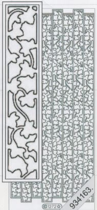1 Stickers - 10 x 23 cm  - gold, Muster - Figuren,  Farbe - gold,  Art - Stickers normal