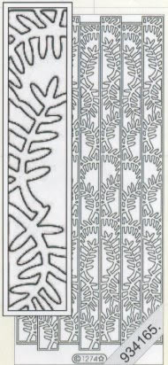 1 Stickers - 10 x 23 cm  - gold, Muster - Figuren,  Farbe - gold,  Art - Stickers normal