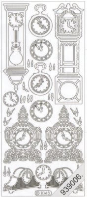 1 Stickers - 10 x 23 cm  - gold,  Farbe - gold,  Art - Stickers normal