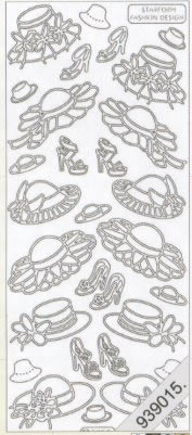 1 Stickers - 10 x 23 cm  - gold,  Farbe - gold,  Art - Stickers normal