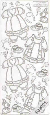 1 Stickers - 10 x 23 cm  - gold,  Farbe - gold,  Art - Stickers normal