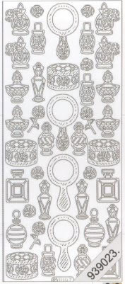 1 Stickers - 10 x 23 cm  - gold,  Farbe - gold,  Art - Stickers normal