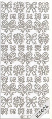 1 Stickers - 10 x 23 cm  - silber,  Farbe - silber,  Art - Stickers normal