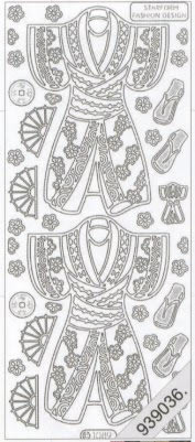 1 Stickers - 10 x 23 cm  - gold,  Farbe - gold,  Art - Stickers normal