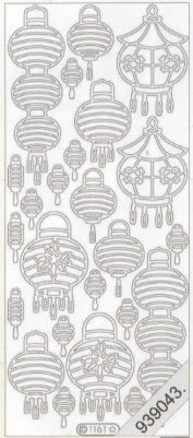 1 Stickers - 10 x 23 cm  - gold,  Farbe - gold,  Art - Stickers normal,  Jahreszeit - Everyday,  Lampen