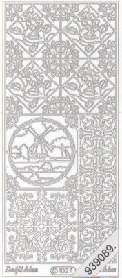 1 Stickers - 10 x 23 cm  - gold,  Farbe - gold,  Art - Stickers normal