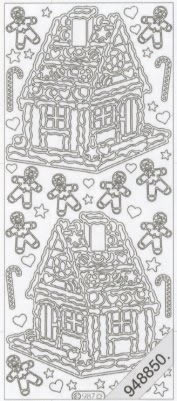 1 Stickers - 10 x 23 cm  - gold,  Farbe - gold,  Art - Stickers normal