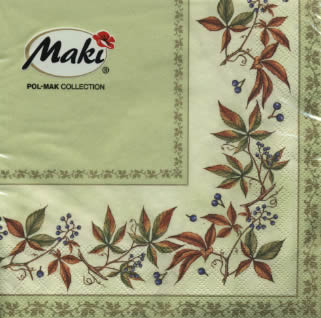 20 Servietten - 33 x 33 cm ,  Sonstiges - Muster,  Herbst - Blätter / Laub,  Herbst,  lunchservietten