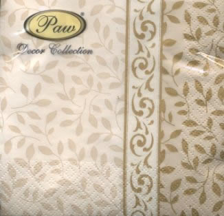 20 Servietten - 25 x 25 cm EVERLEAVES cream K,  Sonstiges - Muster,  Everyday,  cocktail servietten