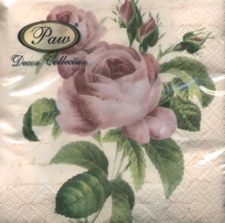 20 Servietten - 25 x 25 cm ROSE JUNE champagne,  Blumen - Rosen,  Sommer,  cocktail servietten