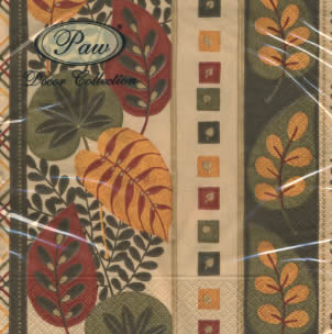 20 Servietten - 33 x 33 cm TRENDS OF AUTUMN beige,  Herbst - Blätter / Laub,  Sonstiges - Muster,  Sonstiges -  Sonstiges,  Everyday,  lunchservietten
