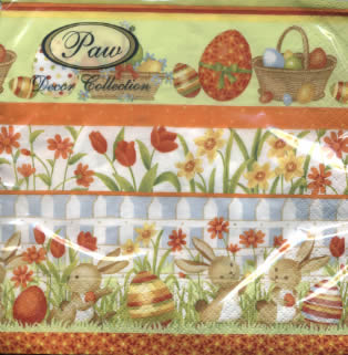 20 Servietten - 33 x 33 cm FUNNY EASTER ,  Blumen - Tulpen,  Ostern - Hasen,  Ostern - Ostereier,  Ostern,  lunchservietten