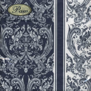 20 Servietten - 33 x 33 cm ROYAL PATTERN dark blue,  Sonstiges - Muster,  Everyday,  lunchservietten
