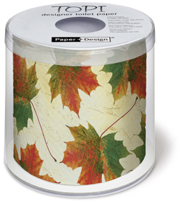1 Rolle bedrucktes Toilettenpapier - 3-lagig - 200 Blatt Maple-leaf,  Herbst,  Everyday,  bedrucktes Toilettenpapier,  Ahornblätter,  Laub