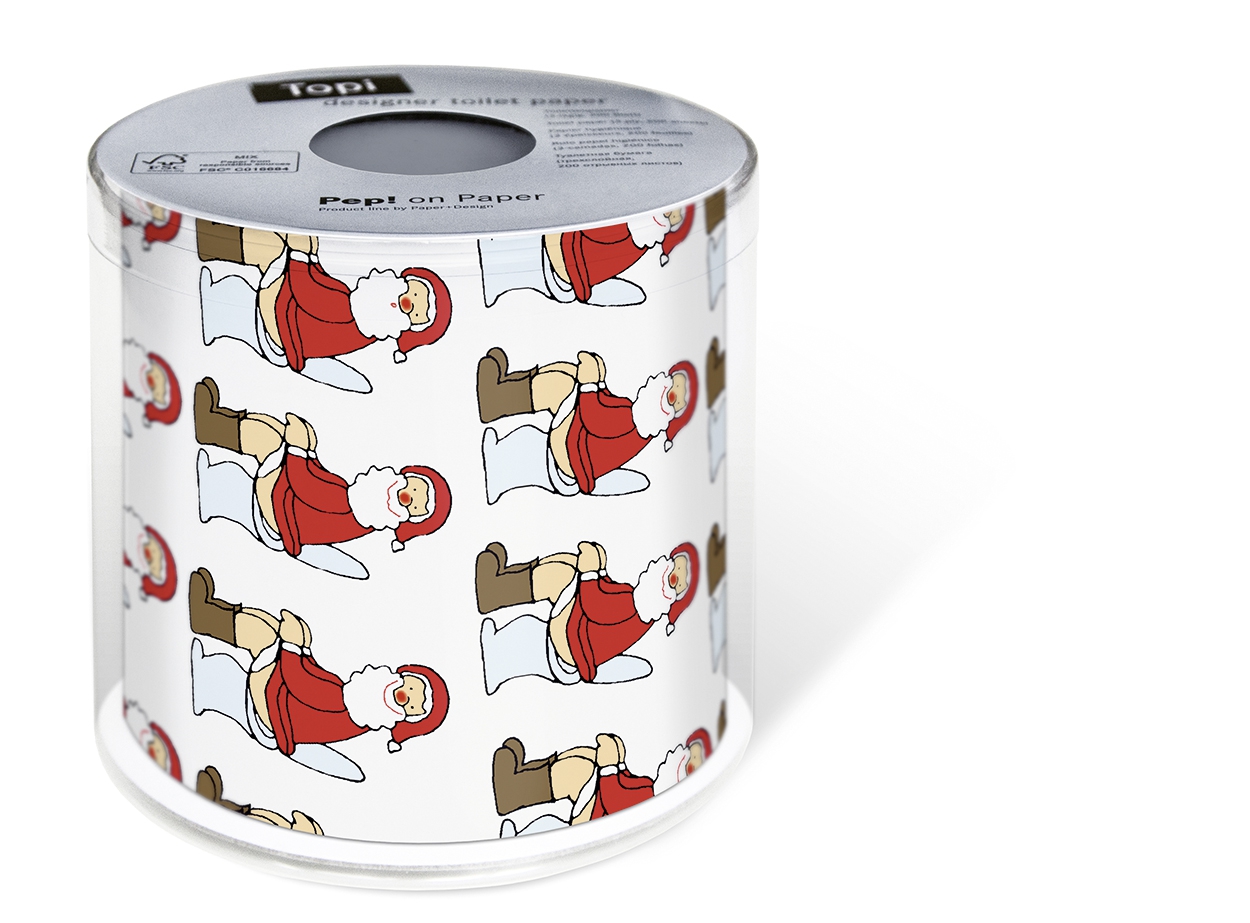 1 Rolle bedrucktes Toilettenpapier - 3-lagig - 200 Blatt Oh,  Weihnachten,  Weihnachten,  bedrucktes Toilettenpapier
