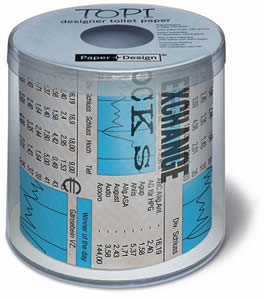 1 roles printed toilet paper - 3-ply - 200 sheets Blue chip,  Everyday,  printed toilet paper