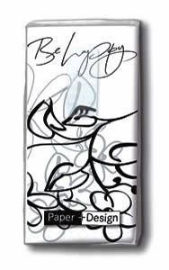 10 bedruckte Taschentücher Don`t worry,  Sonstiges,  Everyday,  bedruckte papiertaschentücher,  Blumenmuster,  Schriftzug