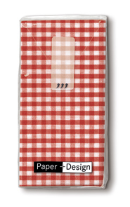 10 bedruckte Taschentücher Vichy red,  Everyday,  bedruckte papiertaschentücher