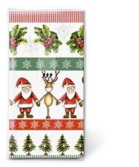 10 bedruckte Taschentücher Together,  Winter,  Weihnachten,  bedruckte papiertaschentücher