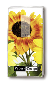 10 bedruckte Taschentücher Helianthus,  Sommer,  bedruckte papiertaschentücher,  Sonnenblumen