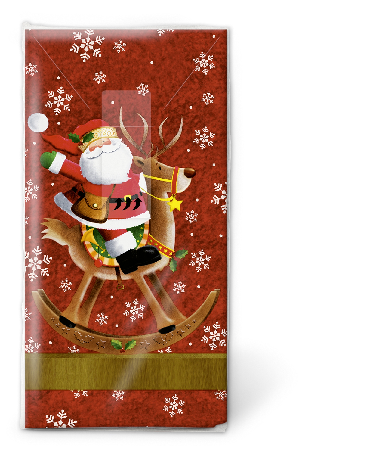 10 bedruckte Taschentücher Santa rides,  Weihnachten,  bedruckte papiertaschentücher