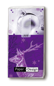 10 bedruckte Taschentücher Watching deer,  Tiere,  Weihnachten,  bedruckte papiertaschentücher,  Weihnachtskugeln,  Hirsche