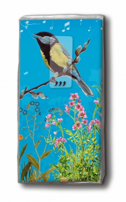 10 bedruckte Taschentücher Twittering bird,  Blumen,  Tiere,  Frühjahr,  bedruckte papiertaschentücher