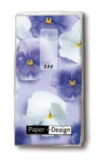 10 bedruckte Taschentücher White & purple,  Blumen,  Frühjahr,  bedruckte papiertaschentücher