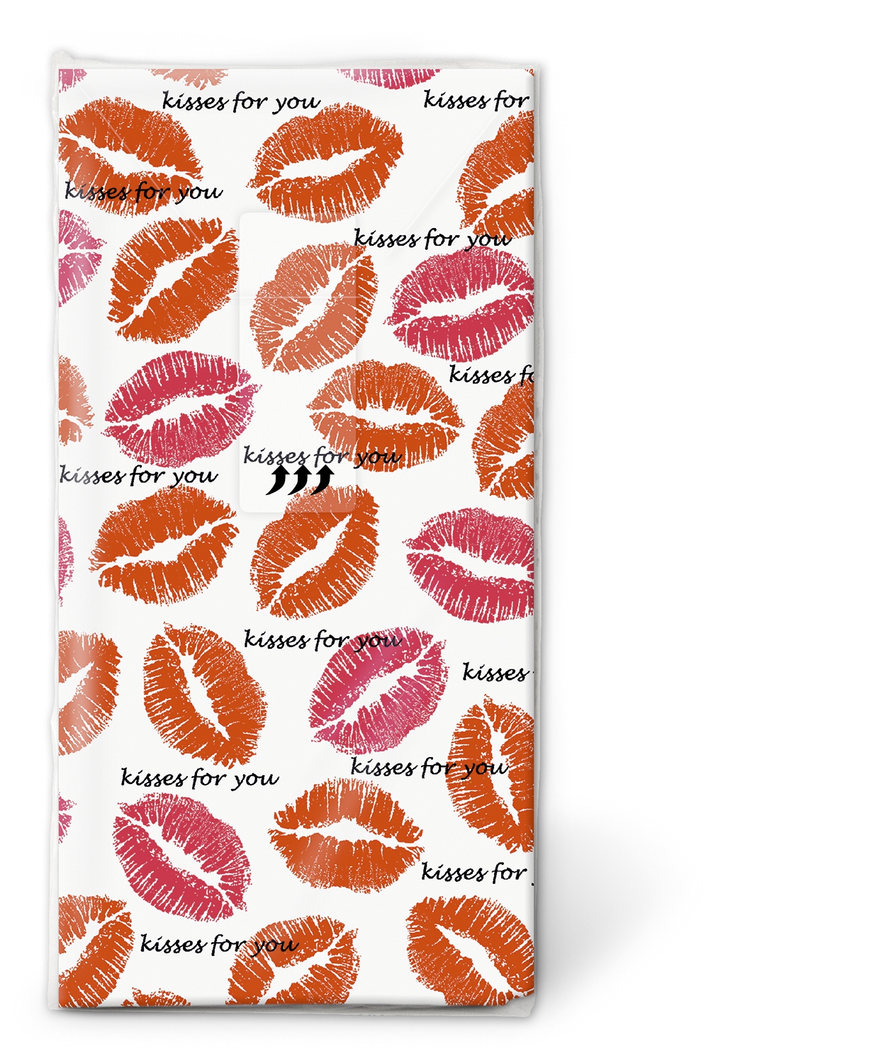 10 bedruckte Taschentücher Kisses all over,  Everyday,  bedruckte papiertaschentücher