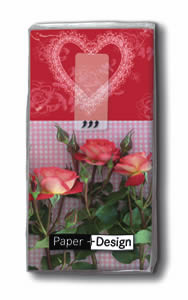 10 bedruckte Taschentücher Rosas y amor,  Blumen,  Frühjahr,  bedruckte papiertaschentücher