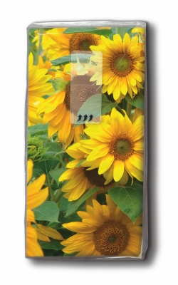 10 bedruckte Taschentücher Field of sunflowers,  Blumen,  Sommer,  bedruckte papiertaschentücher,  Sonnenblumen