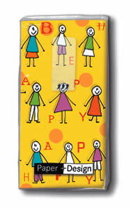 10 bedruckte Taschentücher Happiness,  Everyday,  bedruckte papiertaschentücher