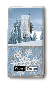 10 bedruckte Taschentücher Winterly,  Winter,  bedruckte papiertaschentücher