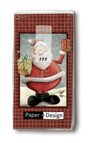 10 bedruckte Taschentücher A present for you,  Weihnachten,  bedruckte papiertaschentücher