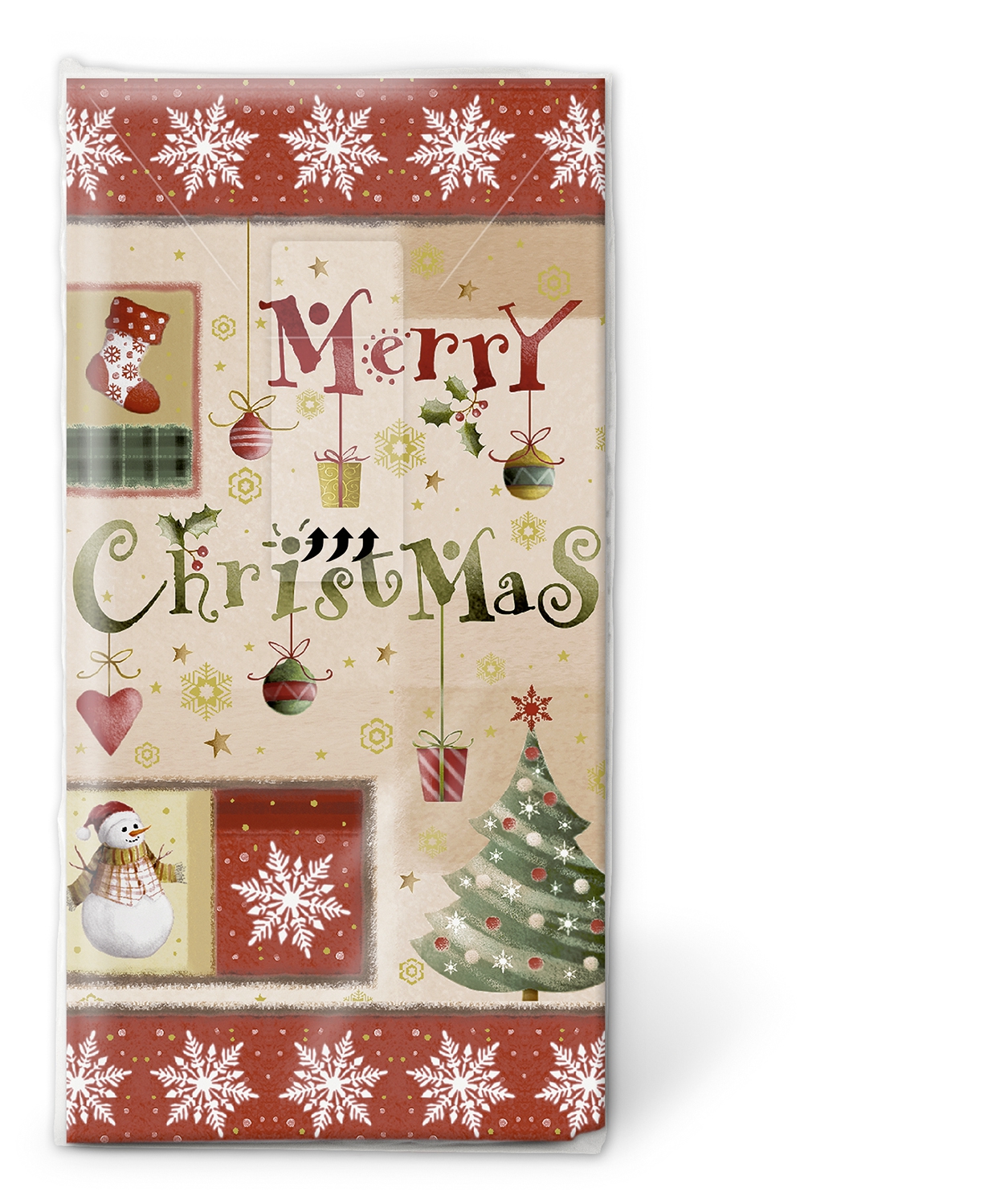 10 bedruckte Taschentücher Country Xmas,  Weihnachten,  Weihnachten,  bedruckte papiertaschentücher