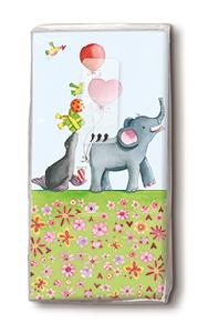 10 bedruckte Taschentücher TT Animal circus,  Tiere,  Sommer,  Sommer,  bedruckte papiertaschentücher