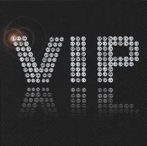 20 Servietten - 25 x 25 cm VIP,  Sonstiges - Schriften,  Ereignisse,  Everyday,  cocktail servietten