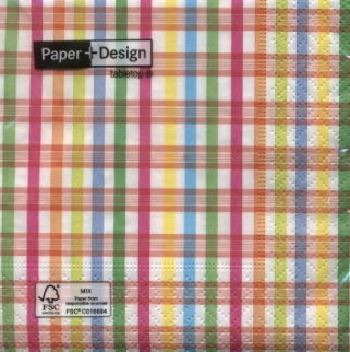 20 Servietten - 25 x 25 cm Checked pattern,  Sonstiges - Muster,  Everyday,  cocktail servietten