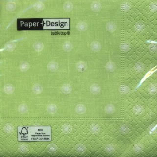 20 Servietten - 25 x 25 cm Double dots green,  Sonstiges - Muster,  Everyday,  cocktail servietten,  Kreise,  Punkte