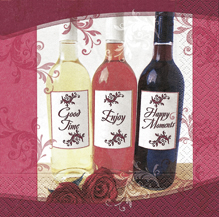 20 Servietten - 33 x 33 cm Selection of wine,  Getränke - Wein / Sekt,  Ereignisse - Feier,  Everyday,  lunchservietten