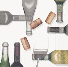 20 Servietten - 33 x 33 cm All about wine,  Getränke - Wein / Sekt,  Ereignisse - Feier,  Everyday,  lunchservietten