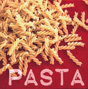 20 Servietten - 33 x 33 cm Pasta fussili,  Essen - Pasta,  Everyday,  lunchservietten