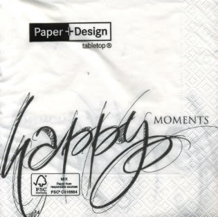 20 Servietten - 33 x 33 cm Happy moments,  Sonstiges - Schriften,  Everyday,  lunchservietten