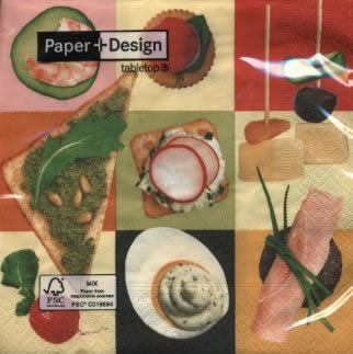 20 Servietten - 33 x 33 cm Snacks, Essen - Krebse / Krabben,  Gemüse -  Sonstiges,  Ereignisse - Feier,  Essen - Käse,  Everyday,  lunchservietten,  Eier
