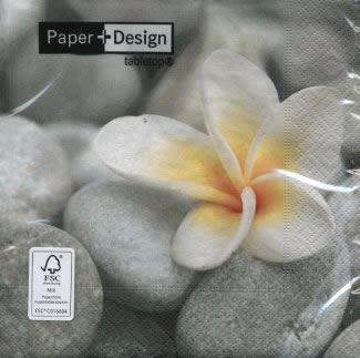 20 Servietten - 33 x 33 cm Plumeria,  Sonstiges - Steine,  Blumen - Orchideen,  Everyday,  lunchservietten