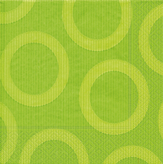 20 Servietten - 40 x 40 cm Circle kiwi, dinnerservietten