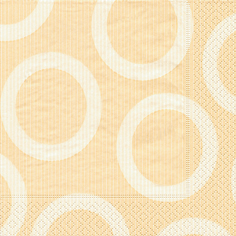20 Servietten - 33 x 33 cm Circle cream,  Sonstiges - Muster,   Einfarbige Servietten,  Everyday,  lunchservietten
