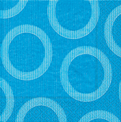 20 Servietten - 40 x 40 cm Circle aqua, dinnerservietten