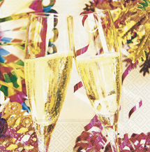 20 Servietten - 33 x 33 cm Champagner party,  Getränke - Wein / Sekt,  Ereignisse - Feier,  Weihnachten,  lunchservietten